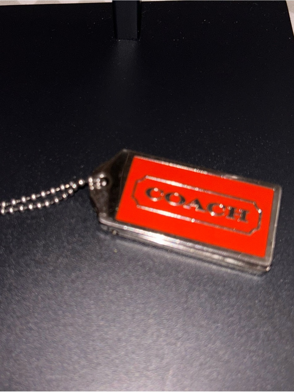 COACH Vintage Perfume Compact Metal Hangtag Charm